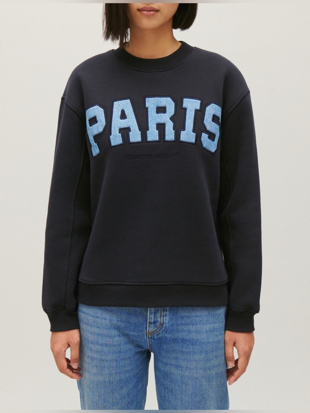 Claudie Pierlot Paris Logo Crew neck Sweatshirt Size M